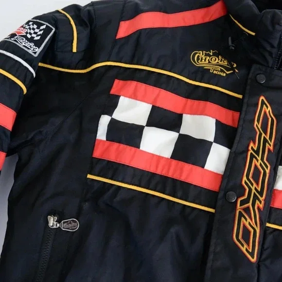 Vintage Choko Designs Black & Red Performance "Hot Rider" Snowmobile Jacket - Picture 11 of 15